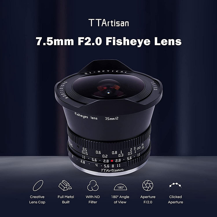 TTArtisan 7.5mm F2 Fisheye魚眼鏡頭發售，APS-C片幅機身限定| DIGIPHOTO