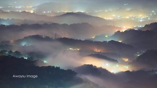 北埔雲霧渺茫中。