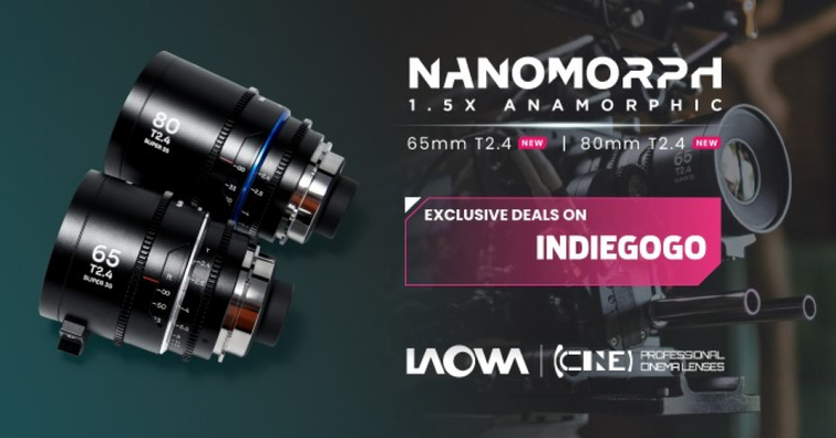 老蛙發布Nanomorph 1.5X系列變形電影鏡頭65mm T2.4、80mm T2.4