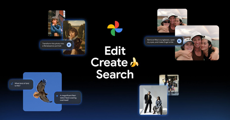 Google 相簿現已深整合 Gemini Nano Banana 模型！強化編輯、創作與搜尋功能