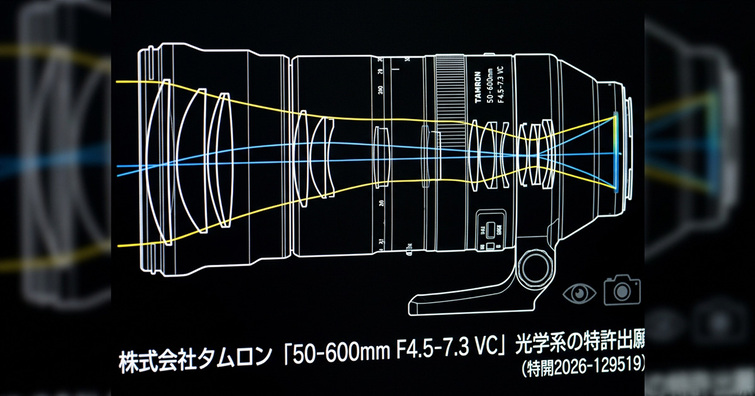 12 倍光學變焦!Tamron 公開 50-600mm F4.5-7.3 VC 超望遠變焦鏡頭專利 12 倍光學變焦!Tamron 公開 50-600mm F4.5-7.3 VC 超望遠變焦鏡頭專利